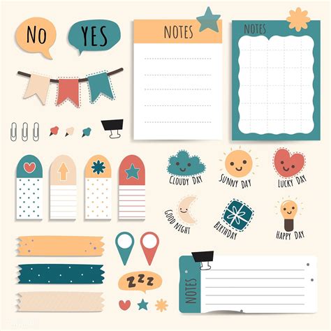 Cute Sticky Notes Template