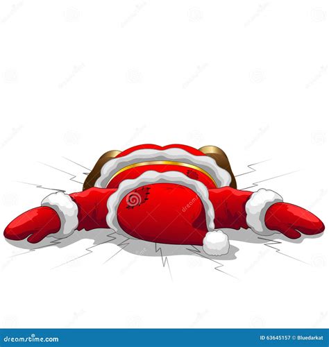 Christmas Santa is Dead stock vector. Illustration of santaclaus - 63645157