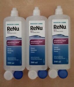 RENU Contact Lens Solution 240ml sensitive eyes NEW EXP 2021 x3 plus cases | eBay