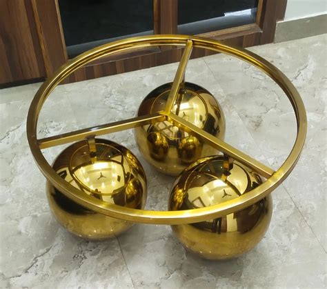 Stainless Steel Round Coffee Table at Rs 7800 in Moradabad | ID: 2852898094630