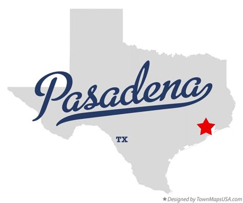 Map of Pasadena, TX, Texas