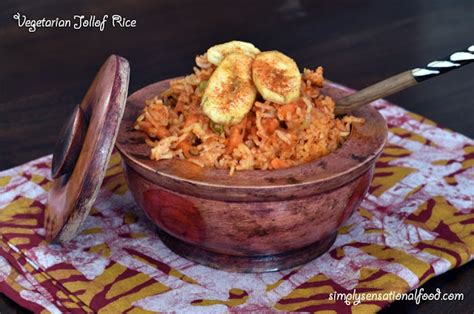 Jollof Rice with Plantain Chips~ A vegetarian rice dish of Ghana ...