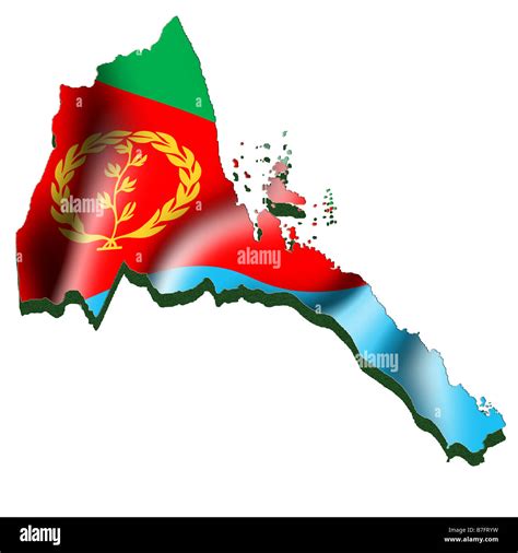 Outline map and flag of Eritrea Stock Photo - Alamy