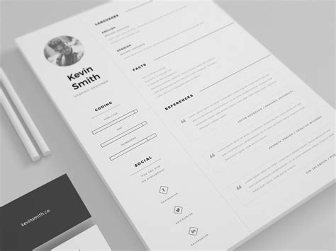 FREE Clean & Minimal Resume Template :: Behance