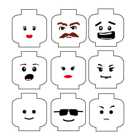 Lego Face Template - Printable Word Searches