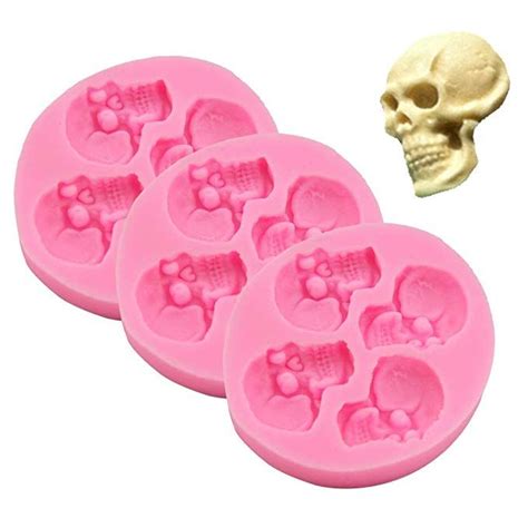 Chocolate Candy Molds - Halloween Skulls Fondant Mold for Cake Decoration Set of 3 Review | Cake ...