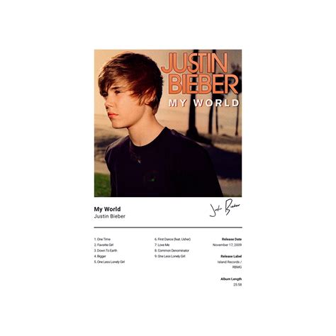 Justin Bieber - My World - Album Cover - Poster Art