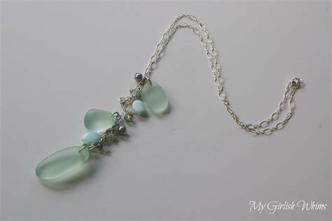 DIY Sea Glass Necklace - My Girlish Whims