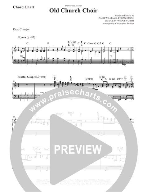 Old Church Choir (Choral) Chords PDF (Zach Williams / Brentwood Benson Choral / Arr. Christopher ...