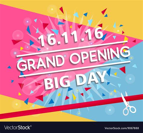 Grand opening banner design Royalty Free Vector Image