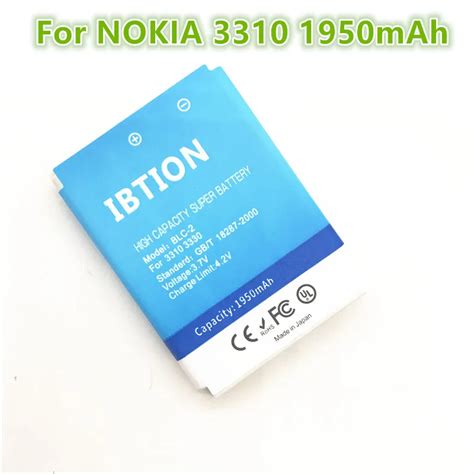 IBTION 1950mAh BLC 2 battery BLC2 for NOKIA 3310 3330 1260 2260 3315 3320 3350 3360 3390 3410 ...