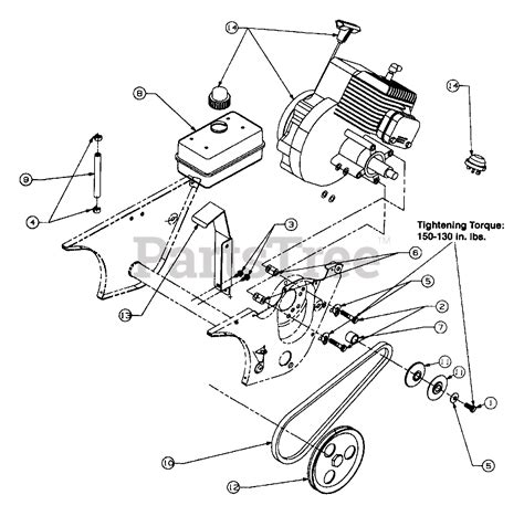 Yard Machines 140 (31A-140-000) - Yard Machines Snow Thrower (2000) Fuel Tank And Drive Parts ...