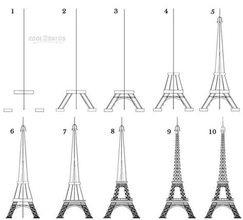 Draw The Eiffel Tower Step By Step | Eiffel tower drawing easy, Eiffel tower drawing, Eiffel ...