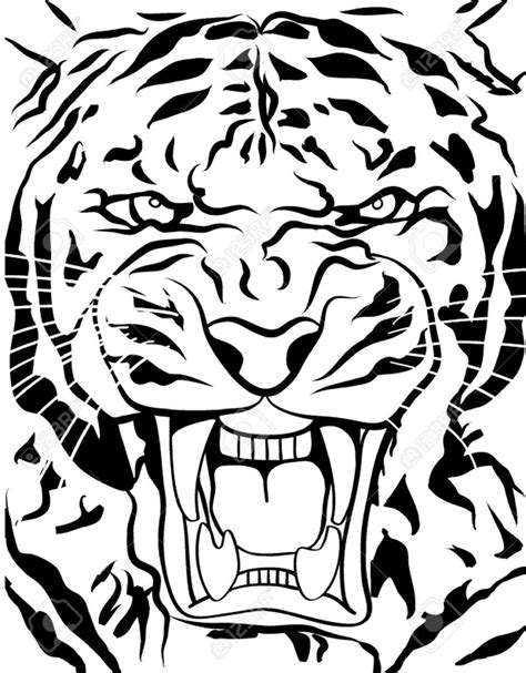 Tiger Roaring Drawing at GetDrawings | Free download