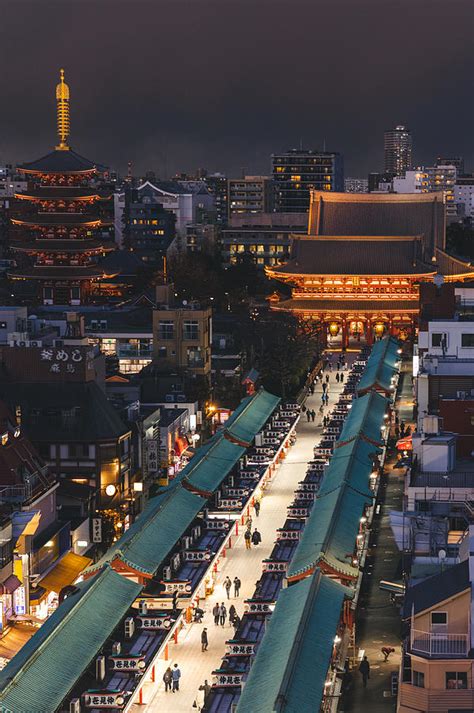 Asakusa Night View Photograph by Liang Chen | Pixels