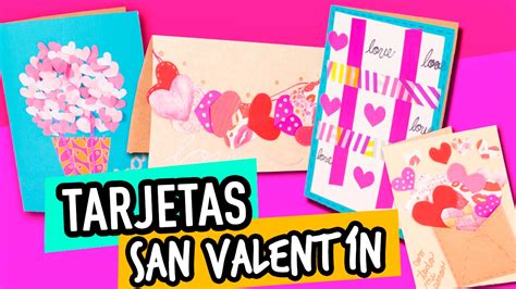 ¡ 4 Tarjetas para el 14 de Febrero ! | Manualidades San Valentin | Regalos fáciles y rápidos ...