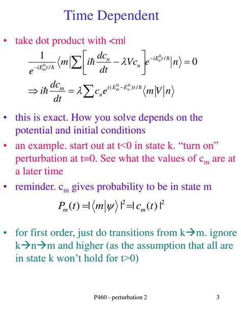 PPT - Time Dependent Perturbation Theory PowerPoint Presentation, free ...