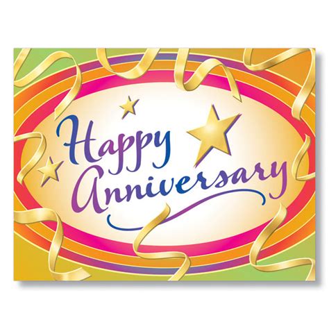 Vibrant Employee Anniversary Cards for Employees