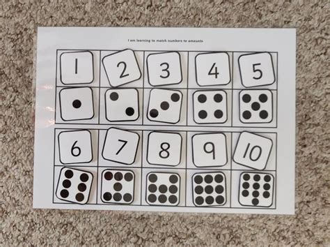 I am learning to match numbers and dice faces - Breen Educational Resources