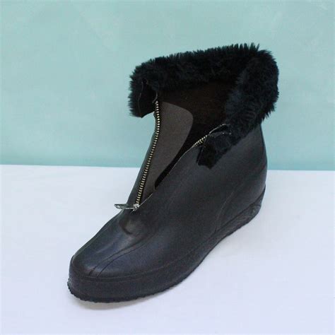 60's Womens Rubber Snow Boots / Galoshes by CenterStageVintage