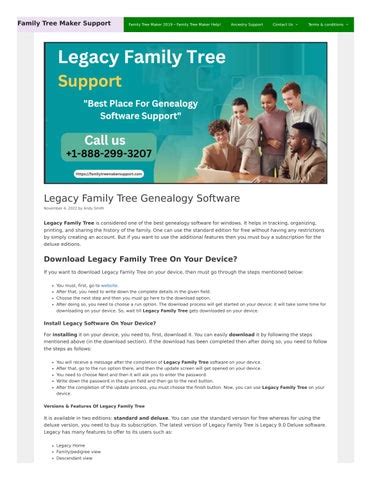 Legacy Family Tree Genelaogy Software by sheila smith - Issuu