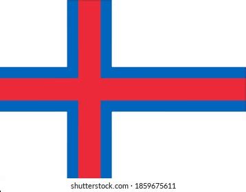 Flag Faroe Islands Red Cross Blue Stock Vector (Royalty Free ...