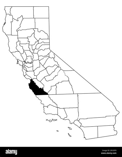 Map of Monterey County in California state on white background. single ...