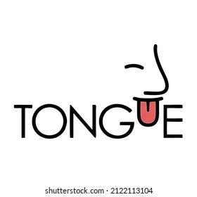 Tongue Logo Beautiful Writing Stock Vector (Royalty Free) 2122113104 ...