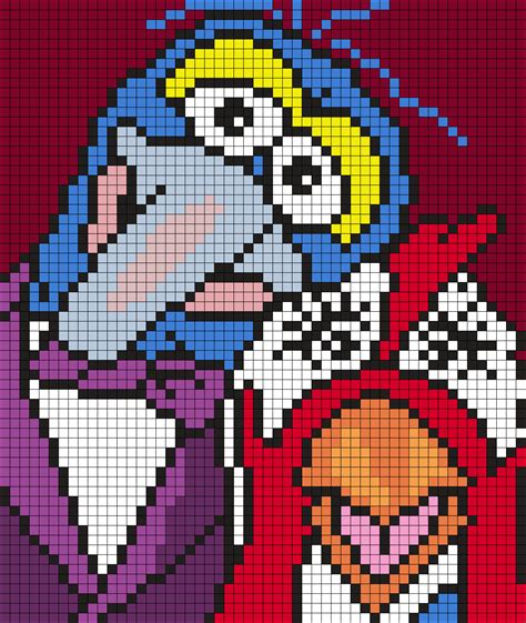 Gonzo And Camilla The Chicken From The Muppets Perler Bead Pattern ...