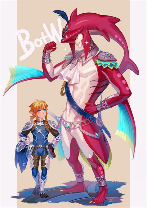 BotW Link and Sidon | Legend of zelda, Legend of zelda memes, Legend of ...