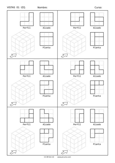 Perspectiva isométrica - Dibujo Técnico - Picuino