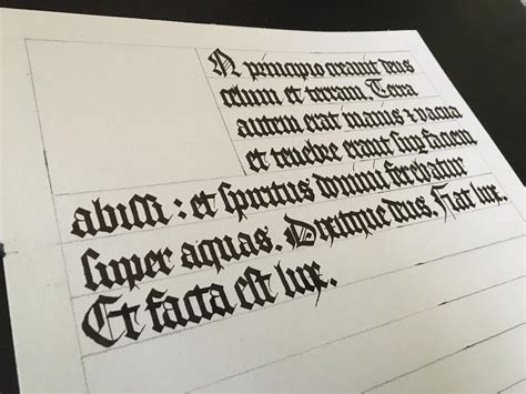 TQ practice - Latin Vulgate, first verses of Genesis. : r/Calligraphy