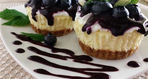 Mini Blueberry Cheesecakes - Valya's Taste of Home