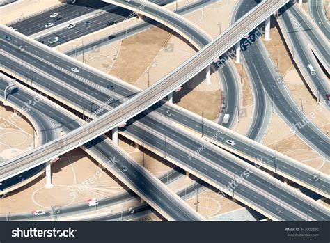 Aerial View Highway Interchange Modern Urban Stock Photo 347002220 | Shutterstock