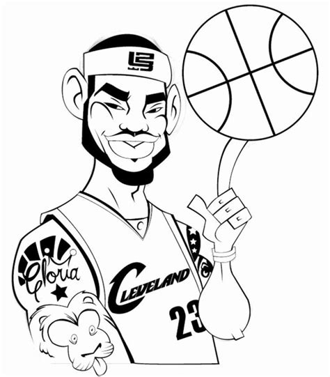 a drawing of a man holding a basketball in one hand and a ball in the other