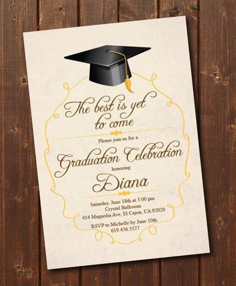 Class of 2019 High School/College Graduation Invitation Card (g… | Graduation invitations ...