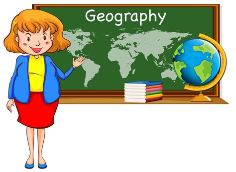 Geography teacher and world map on the board 367270 Vector Art at Vecteezy