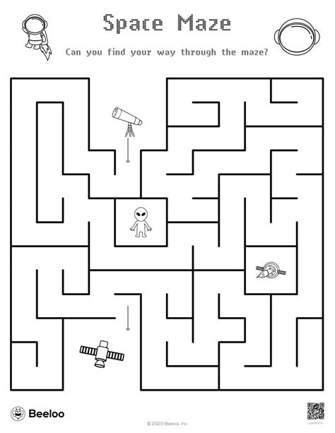 Space Maze • Beeloo Printable Crafts and Activities for Kids