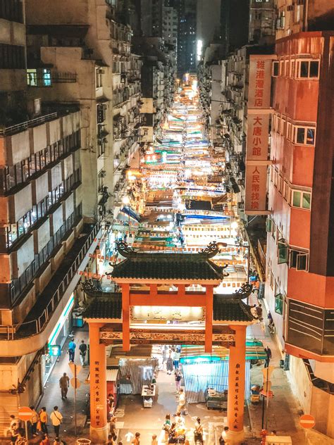 Temple Street Night Market in Hong Kong