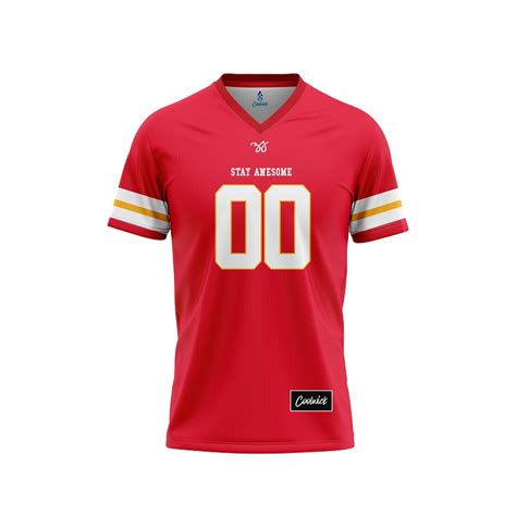 Kansas City Chiefs Stay Awesome Football Jersey - Blake's Apparel