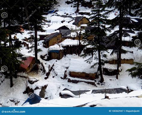 Snowfall in Dalhousie Himachal Pradesh Stock Image - Image of snow ...