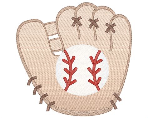 Baseball Glove Sketch Design Baseball Quick Stitch Baseball - Etsy