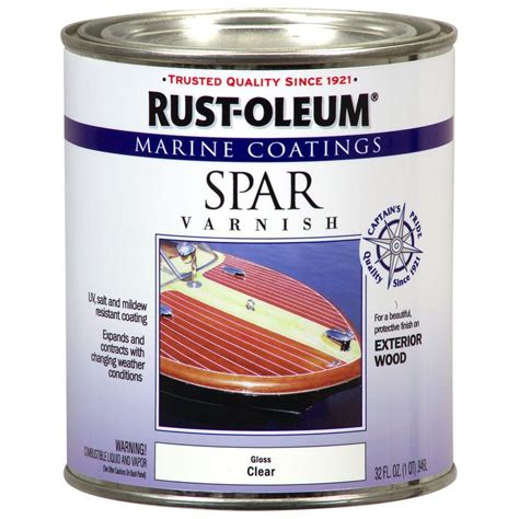 Rust-Oleum Marine 1 qt. Clear Gloss Spar Varnish Coatings (6-Pack ...