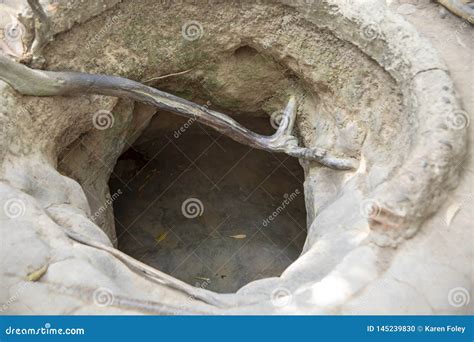 Cu Chi Tunnels entrance stock photo. Image of viet, banks - 145239830