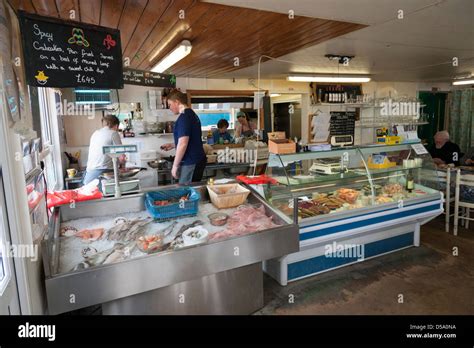 Inside The Company Shed fish shop cafe and restaurant Mersea Island ...