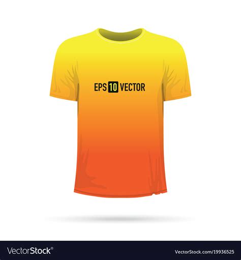 Yellow orange t-shirt Royalty Free Vector Image