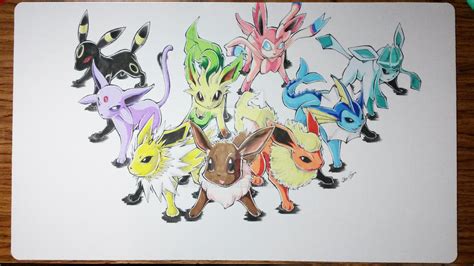 Custom Playmat: Pokemon Eeveelution by ccayco on DeviantArt