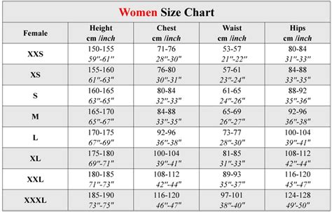 Size chart – BIBI PRODUCTS LLC.