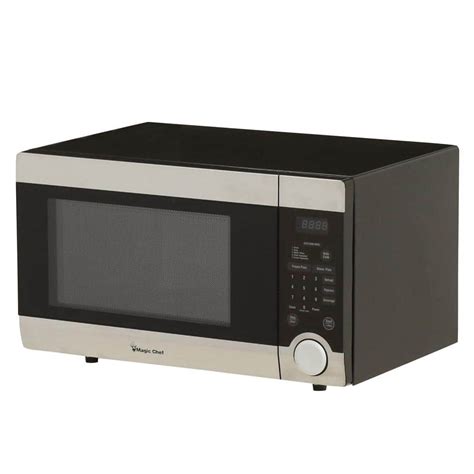 Magic Chef 1.1 cu. ft. Countertop Microwave in Stainless Steel MCD1110ST1 - The Home Depot