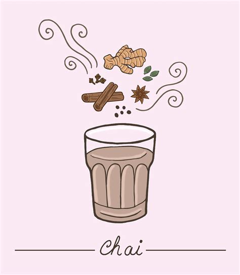 Masala Chai | Coffee art print, Tea illustration, Linocut art